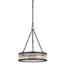 Linden Manor 3 Light Pendant In Crystal And Oil Rubbed Bronze