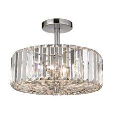 Clearview 3 Light Semi Flush In Polished Chrome