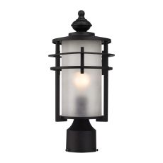 Meadowview 1 Light Outdoor Post Lantern In Matte Black