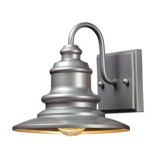 Marina 1 Light Outdoor Sconce In Matte Silver