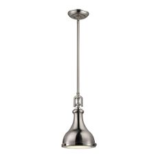Rutherford 1 Light Pendant In Brushed Nickel