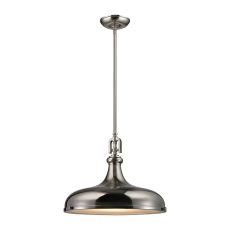 Rutherford 1 Light Pendant In Brushed Nickel