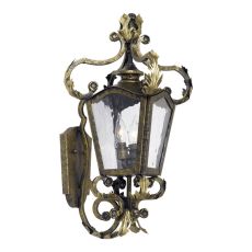 Acadiana Outdoor Wall Lantern In Castle Bronze And Water Glass