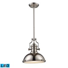 Chadwick 1 Light Led Pendant In Polished Nickel