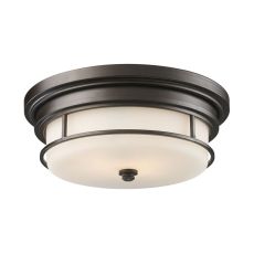 Newfield 2 Light Flushmount In Oiled Bronze