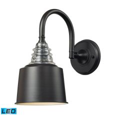 Insulator Glass 1 Light Led Wall Sconce In Oiled Bronze