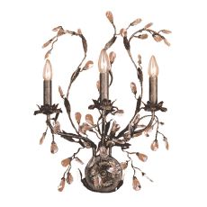 Circeo 3 Light Wall Sconce In Deep Rust