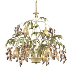 Huarco 8 Light Chandelier In Seashell And Green