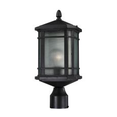Lowell 1 Light Outdoor Post Lantern In Matte Black