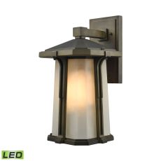 Brighton 1 Light Led Outdoor Wall Sconce In Smoked Bronze