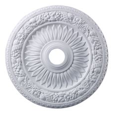 Floral Wreath 24-Inch Medallion In White