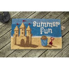 Summer Fun Handwoven Coconut Fiber Doormat