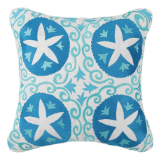 Four Sand Dollars Embroidered Pillow