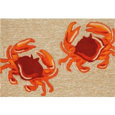 Liora Manne Frontporch Crabs Indoor/Outdoor Rug - Natural, 24" By 36"