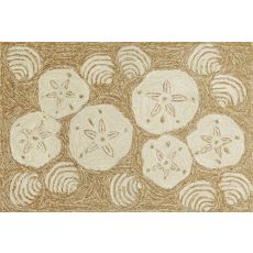 Liora Manne Frontporch Shell Toss Indoor/Outdoor Rug - Natural, 24" By 36"