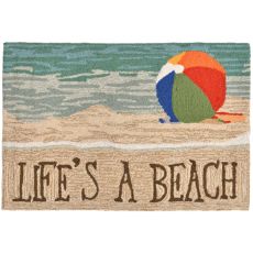 Liora Manne Frontporch Life'S A Beach Indoor/Outdoor Rug - Multi, 30" By 48"