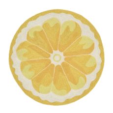 Liora Manne Frontporch Lemon Slice Indoor/Outdoor Rug - Yellow, 3' Rd