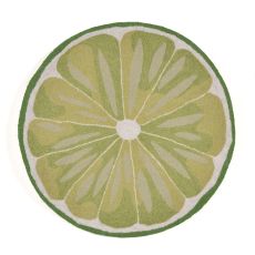 Liora Manne Frontporch Lime Slice Indoor/Outdoor Rug - Green, 3' Rd