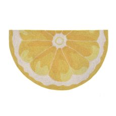 Liora Manne Frontporch Lemon Slice Indoor/Outdoor Rug - Yellow, 24" By 36" 1/2 Rd