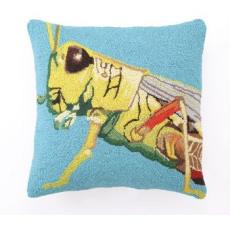 Grasshopper Hooked Pillow