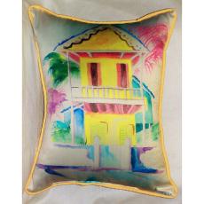 W. Palm Hut Yellow Large Pillow