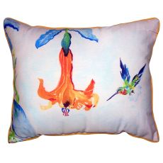Hummingbird & Trumpet Vine Large Indoor Outdoor Pillow