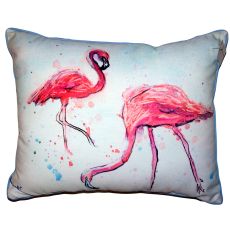 Funky Flamingos Large Indoor Outdoor Pillow