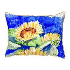 Gold Rising Sunflower Large Pillow 16X20