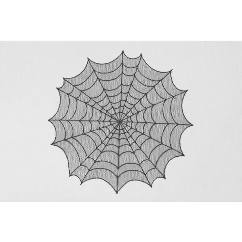 Spider Web 30" Round Table Topper, Black