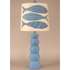 5 Ball Pot Table Lamp With Angel Fish Lamp Shade