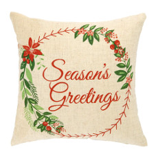 Season Greetings  Printed Pillow