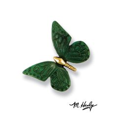 Monarch Butterfly Doorbell Ringer, Brass/Green Patina