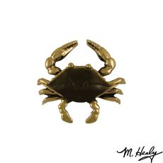 Blue Crab Door Knocker, Brass (Standard)