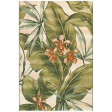 Liora Manne Marina Tropical Leaf Indoor/Outdoor Rug Cream 7'10"X9'10"