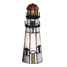 9" H The Lighthouse On Marble Head Accent Lamp