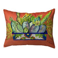 Cactus in Planter Large Noncorded Pillow 16x20