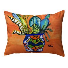 Cactus in Pot Large Noncorded Pillow 16x20