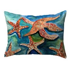 Swimming Starfish Large Noncorded Pillow 16x20