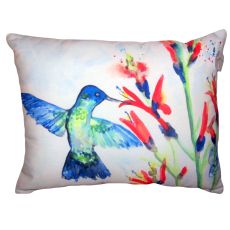 Hummingbird & Fire Plant No Cord Pillow