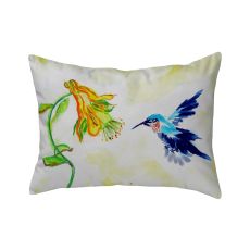 Hummingbird & Yellow Flower No Cord Pillow 16X20