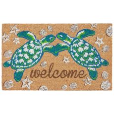 Liora Manne Natura Seaturtle Welcome Outdoor Mat Natural 18"X30"