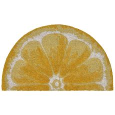 Liora Manne Natura Lemon Outdoor Mat Yellow 18"X30" 1/2 Rd