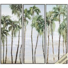Palm Breeze Set of 3 Framed Beach Wall Art