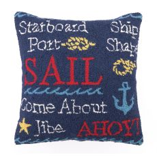 Sail I Hook Pillow 18X18 in.