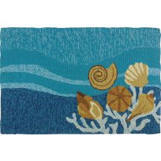 Shells & White Coral Indoor Outdoor Rug, 21 x 34 in.
