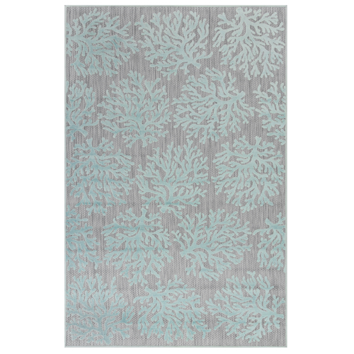 Liora Manne Rialto Coral Indoor/Outdoor Rug Aqua 39"X59"