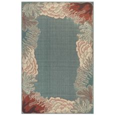 Liora Manne Riviera Reef Border Indoor/Outdoor Rug Ocean 39"X59"