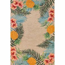 Liora Manne Ravella Tropical Indoor/Outdoor Rug Neutral 5'X7'6"