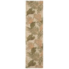 Liora Manne Ravella Tropical Leaf Indoor/Outdoor Rug - Natural, 24" By 8'