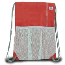 Chesapeake Drawstring Backpack - Red And Gray